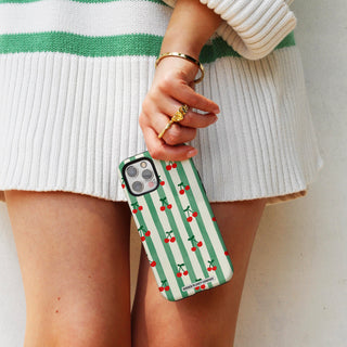 Cherry Stripe Phone Case
