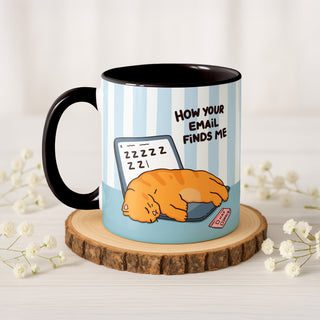 How Your Email Finds Me' Dog Mug