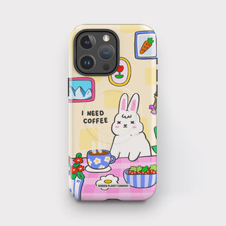 I Need Coffee Bunny Tough Magsafe Phone Case