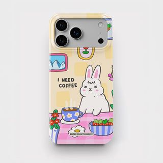 I Need Coffee Bunny Snap Phone Case