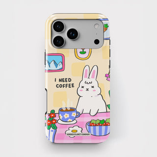I Need Coffee Bunny Tough Phone Case