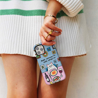 Spaghetti Upsetti Blue Cat Phone Case