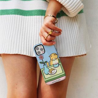 Coffee Cat Blue Phone Case
