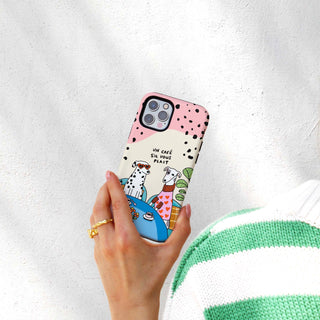 Un Cafe Sil Vous Plait Dog Phone Case