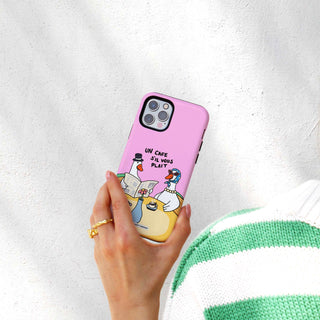 Un Cafe Sil Vous Plait Goose Pink Phone Case
