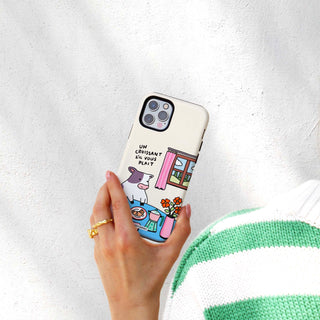 'Un Croissant Sil Vois Plait' Cow Phone Case