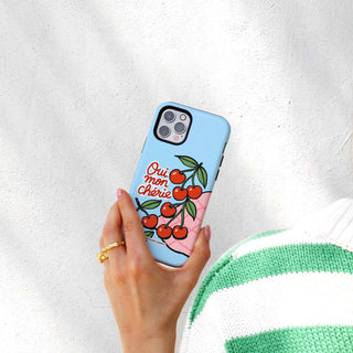 Oui Mon Cherie Blue Phone Case