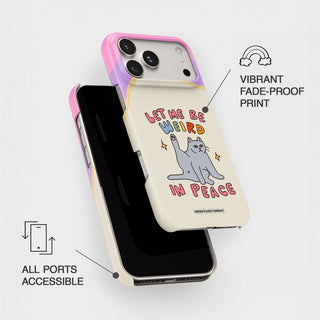 Weird in Peace Cat Snap Case