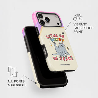 Weird in Peace Cat Tough Phone Case