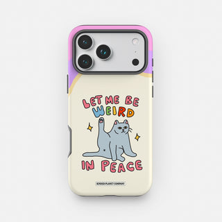 Weird in Peace Cat Tough Phone Case