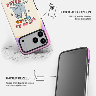 Weird in Peace Cat Tough Phone Case