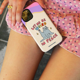 Weird in Peace Cat Tough Phone Case