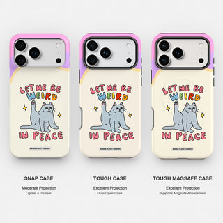 Weird in Peace Cat Tough Phone Case