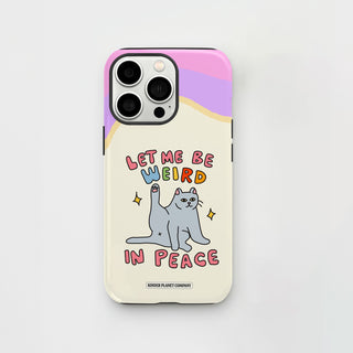Weird in Peace Cat Tough Phone Case