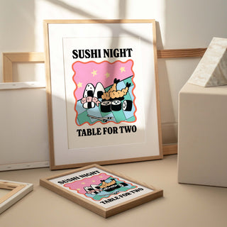'Sushi Night Table For Two' Print