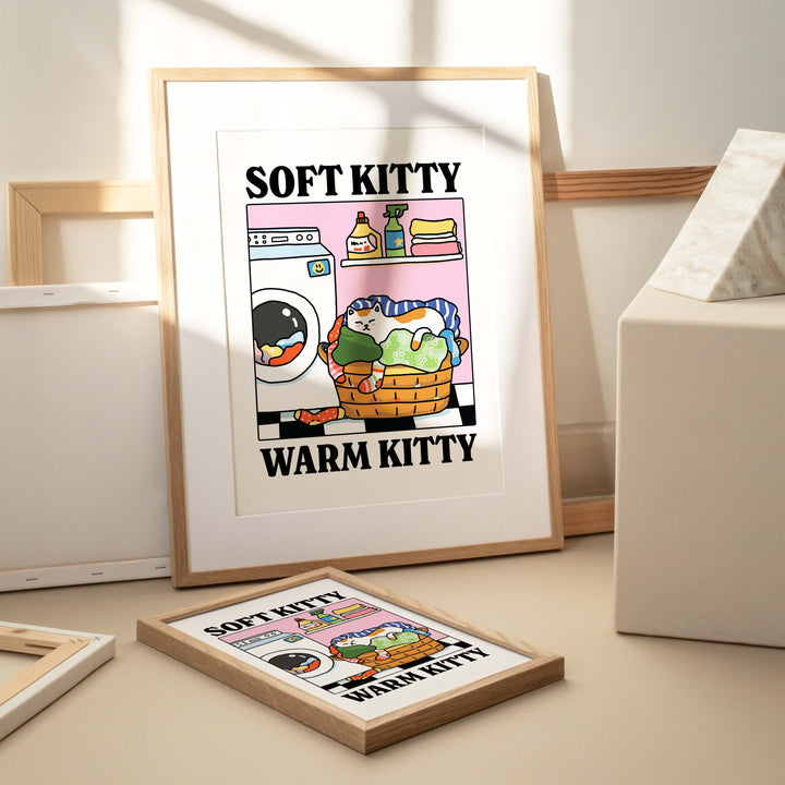 'Soft Kitty Warm Kitty' Cat Print