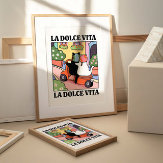 'La dolce Vita' Cat Print