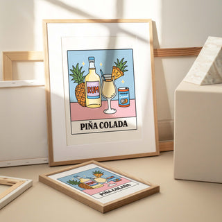'Pina Colada' Recipe Cocktail Print