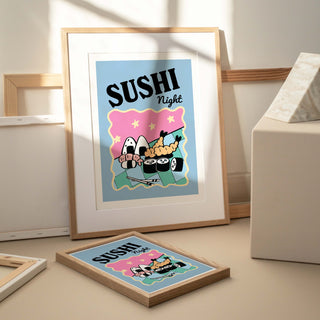 'Sushi Night' Blue Print