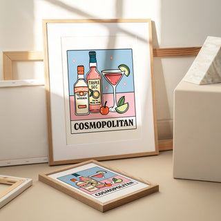 'Cosmopolitan' Recipe Cocktail Print