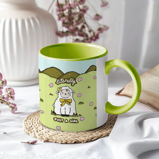 Literally Just A Girl Sheep Mug