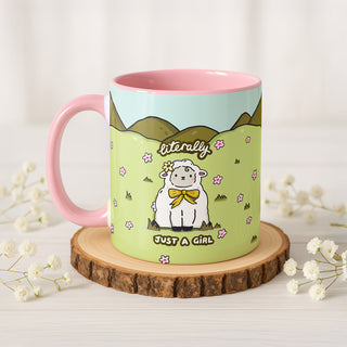 Literally Just A Girl Sheep Mug