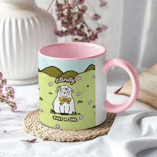 Literally Just A Girl Sheep Mug