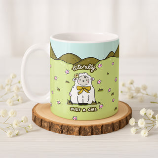 Literally Just A Girl Sheep Mug