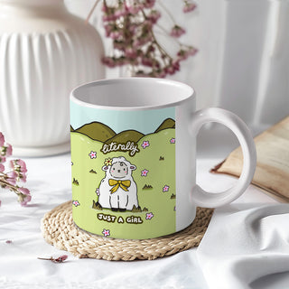 Literally Just A Girl Sheep Mug