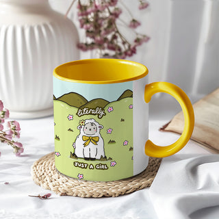 Literally Just A Girl Sheep Mug