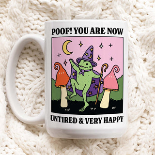 Untired and Very happy Frog Wizard Mug