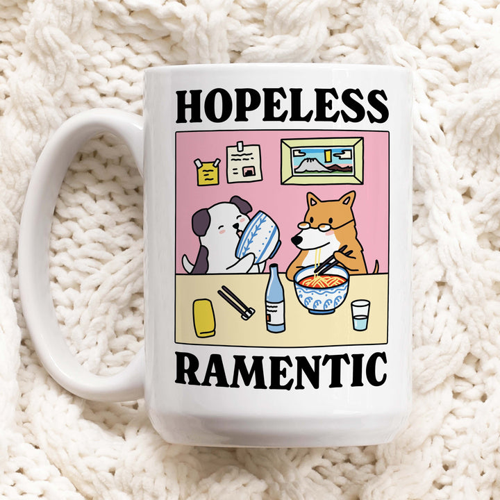 'Hopeless Ramentic' Dog Mug