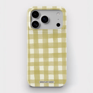 Matcha Gingham Snap Phone Case