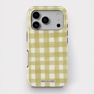Matcha Gingham Tough Phone Case