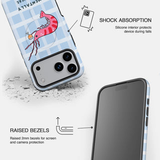 'Mentally I'm Here' Shrimp Martini Tough Magsafe Phone Case