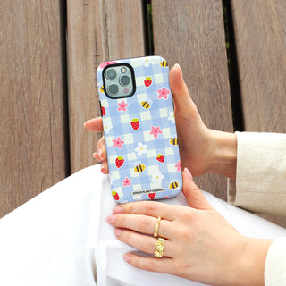 Minimal Summer Vibes Gingham Phone Case