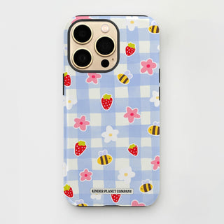 Minimal Summer Vibes Gingham Phone Case