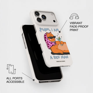 Mom, I am a rich man Cat Snap Case