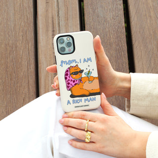 Mom, I am a rich man Cat Tough Phone Case