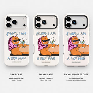 Mom, I am a rich man Cat Snap Case