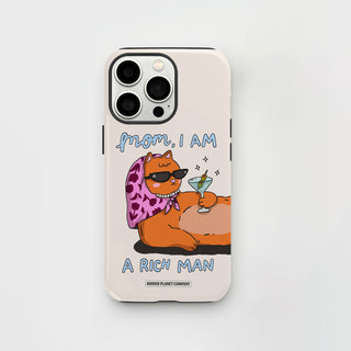 Mom, I am a rich man Cat Tough Phone Case