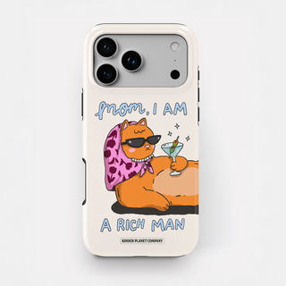 Mom, I am a rich man Cat Tough Phone Case