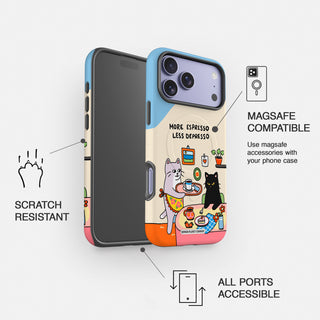 More Espresso Less Depresso Cat Tough Magsafe Case