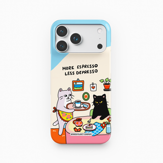 More Espresso Less Depresso Cat Snap Phone Case