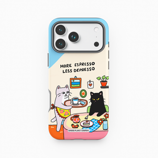More Espresso Less Depresso Cat Tough Phone Case