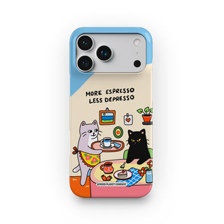 More Espresso Less Depresso Cat Snap Phone Case