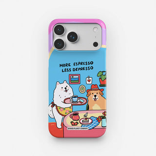 More Espresso Less Depresso Dog Snap Phone Case