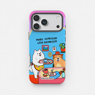 More Espresso Less Depresso Dog Tough Phone Case