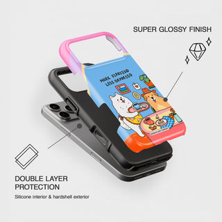 More Espresso Less Depresso Dog Tough Phone Case