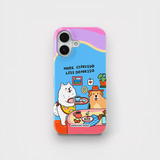 More Espresso Less Depresso Dog Snap Phone Case